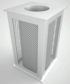 Custom steel litter receptacles